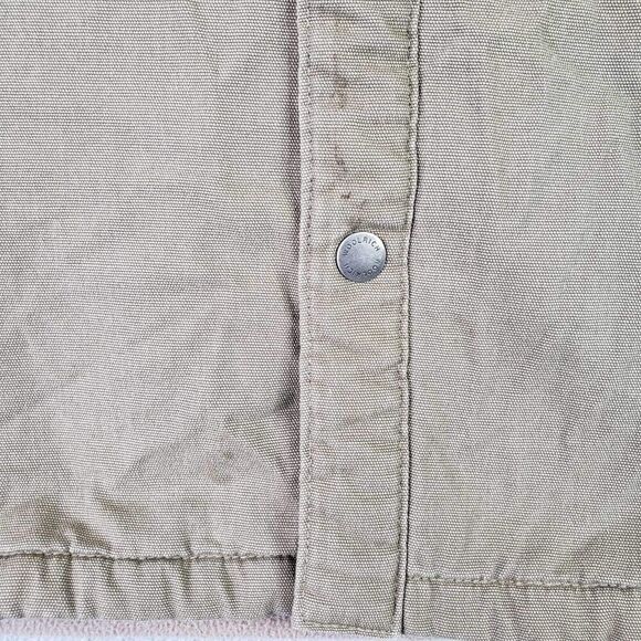 Woolrich Button Up Hunting Shirt Mens Size XL Tan Brown Long Sleeve Patch Flaw - Picture 8 of 11